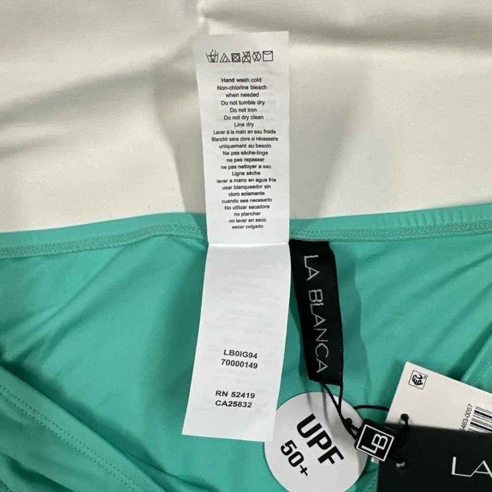 La Blanca Women's Size 14 Seafoam Island Goddess Side Tie Hipster Bikini Swim